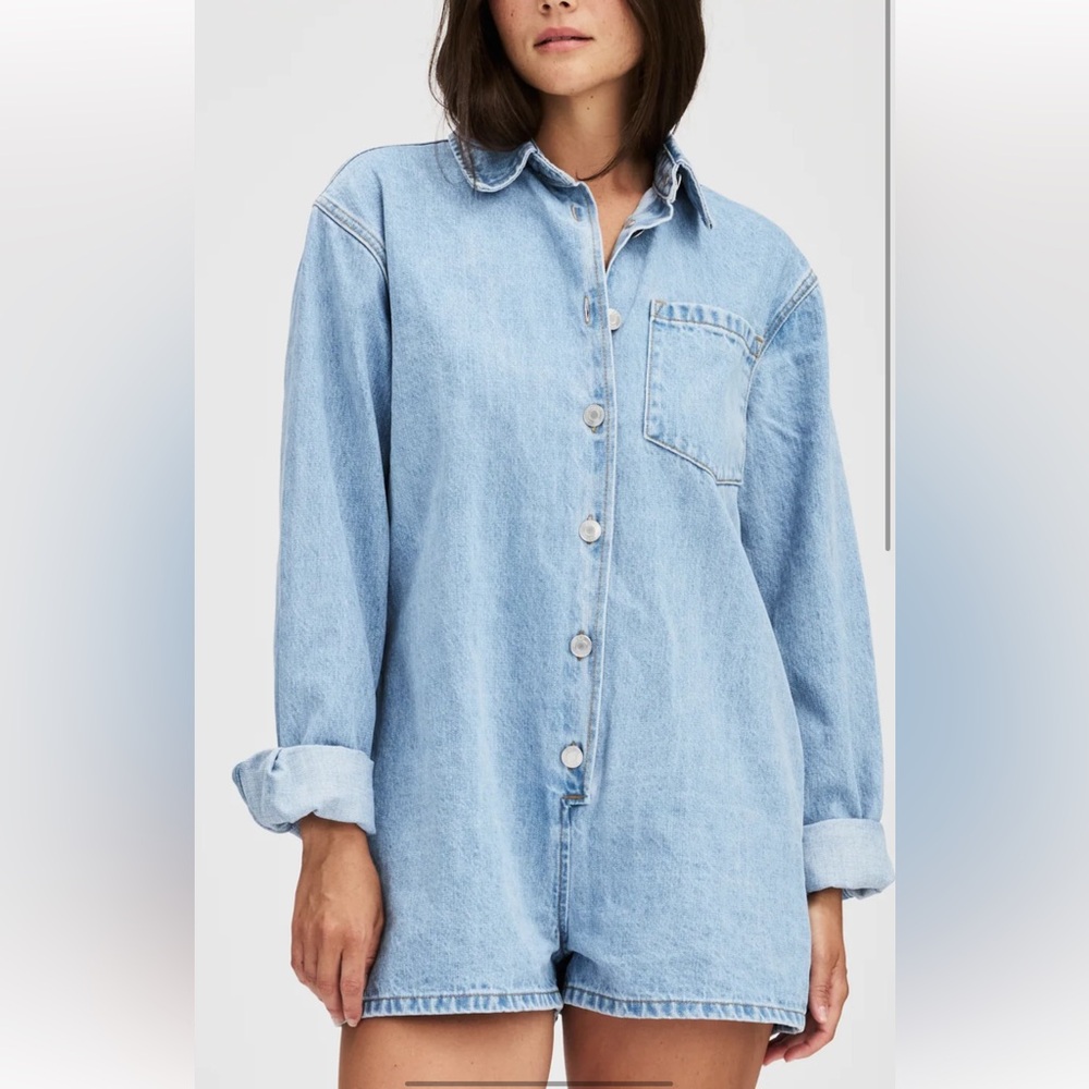 Parke Long Sleeve Demin Romper